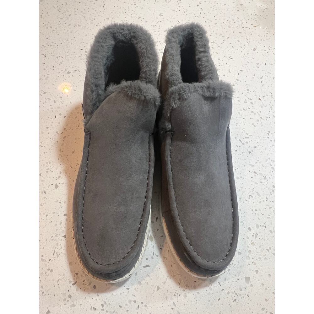 ocean coast SHERPA lined booties dark gray womens size 9.5 - Picture 5 of 7